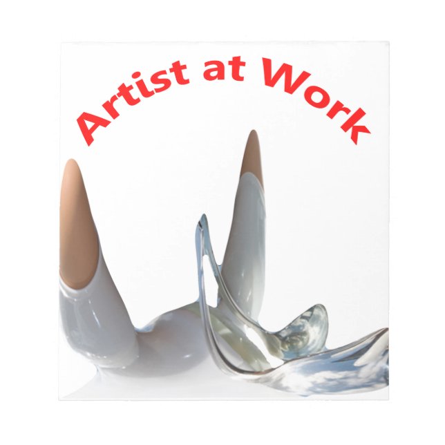 Bloco De Notas Artista no Trabalho (Frente)