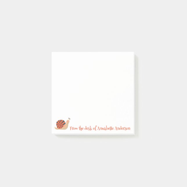 Bloco De Notas Arty Snail Personalize (Frente)