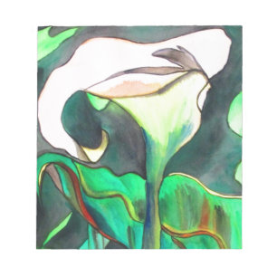Bloco De Notas Arum Lily — pintura original de aquarela