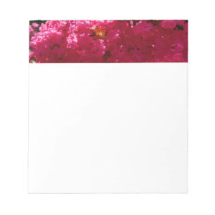 Bloco De Notas Árvore de Crape Myrtle Flor Magenta