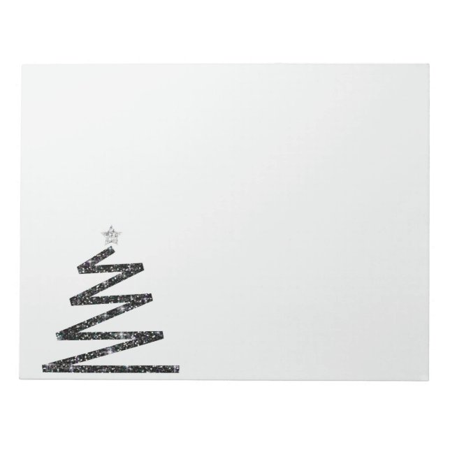 Bloco De Notas Árvore de Natal brilhante (Frente)