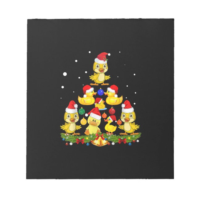 Bloco De Notas Árvore de Natal Duck (Frente)