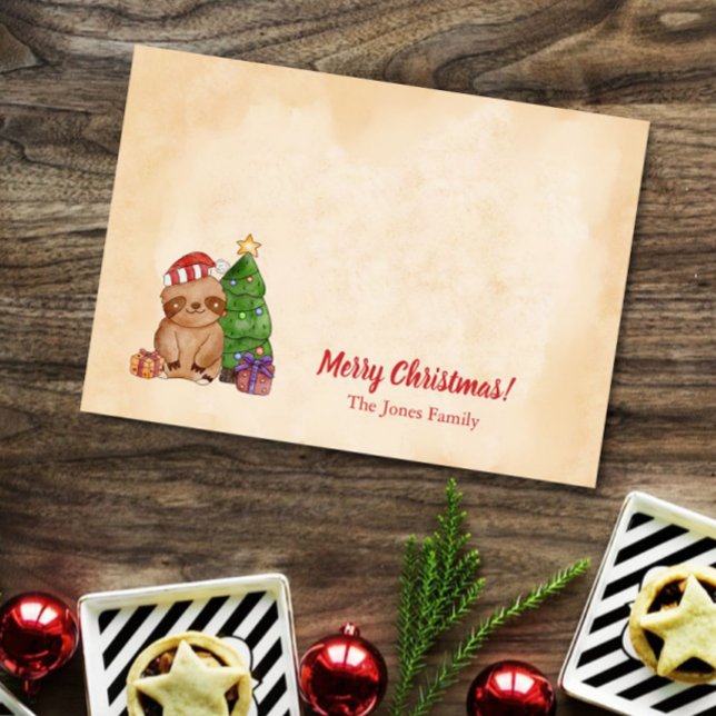 Bloco De Notas Árvore de Natal e Preguiça Personalizados (Criador carregado)