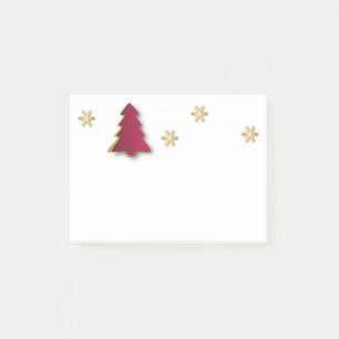 Bloco De Notas Árvore Dourada de Natal Clássica Elegante