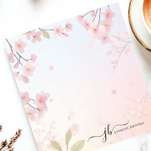 Bloco De Notas Árvore Flor de Cerejeira Personalizada Japonesa