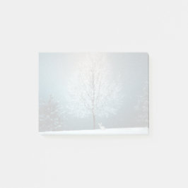 Bloco De Notas Árvore gelada à noite