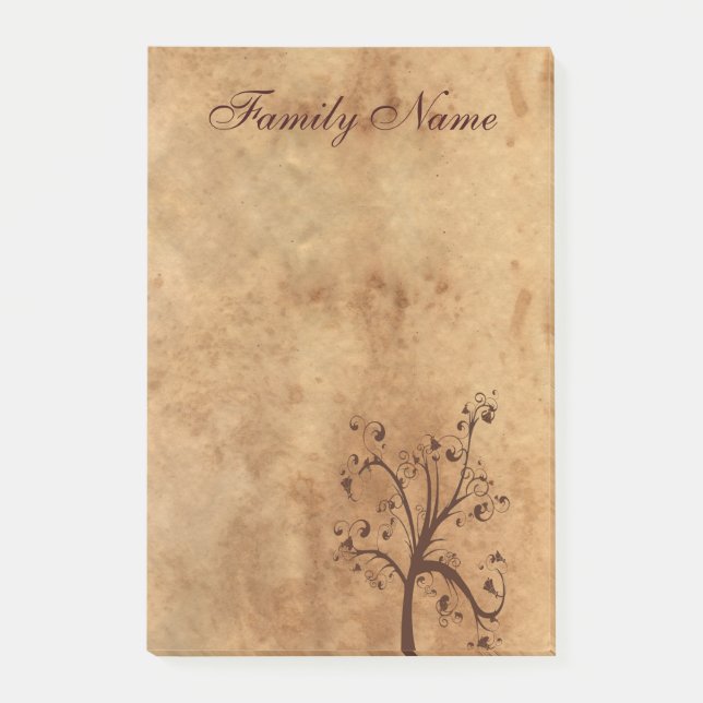 Bloco De Notas Árvore genealógica familiar (Frente)