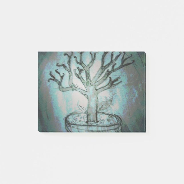 Bloco De Notas árvore morto bonsai (Frente)