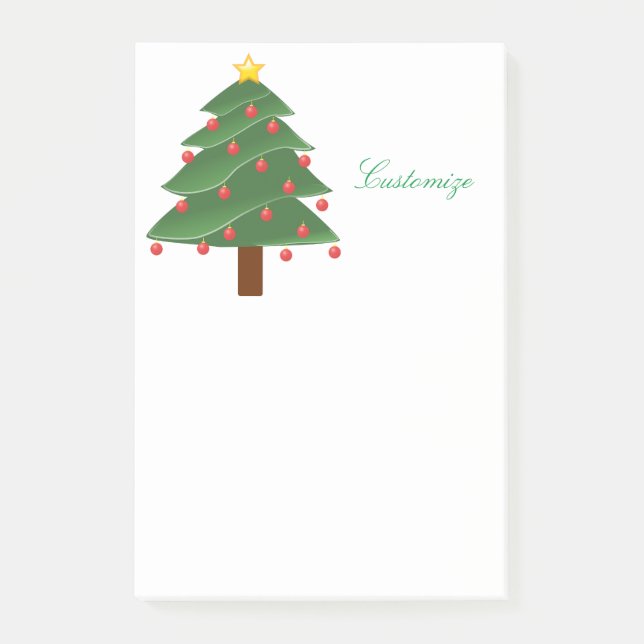 Bloco De Notas Árvore Natal Trocado (Frente)