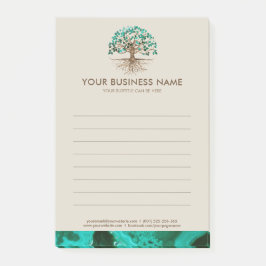 Bloco De Notas Árvore ouro - Yggdrasil - Folhas de Malachite