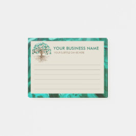 Bloco De Notas Árvore ouro - Yggdrasil - Folhas de Malachite