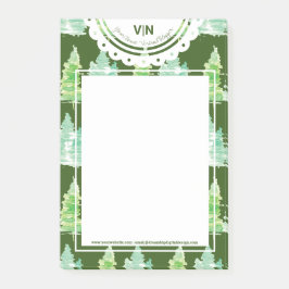 Bloco De Notas Árvores Aquáticas De Natal Nome Inicial