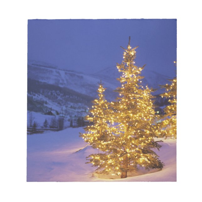 Bloco De Notas árvores de Natal, Park City, Wastch Mountains, (Frente)