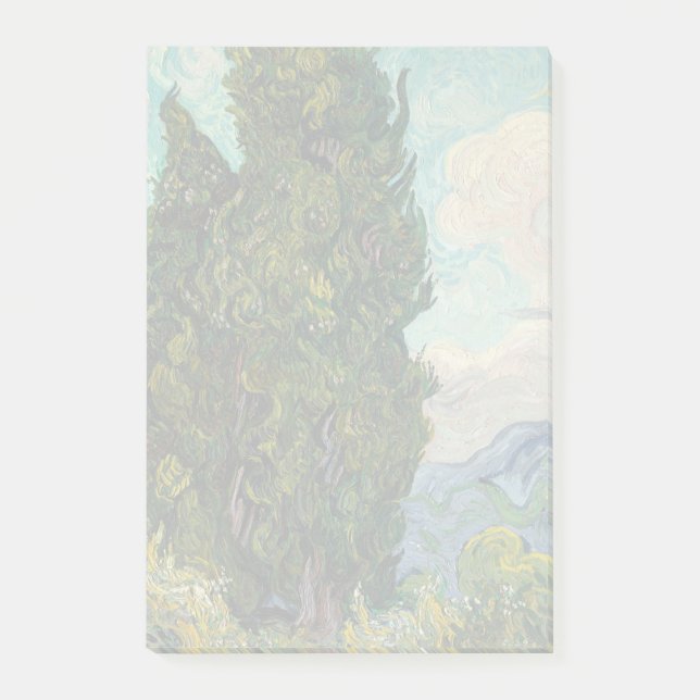 Bloco De Notas Árvores por Vincent Van Gogh (Frente)