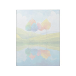Bloco De Notas Árvores Whimsical - Notepad de 11" x 8,5"