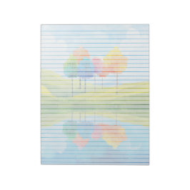 Bloco De Notas Árvores Whimsical Vinculadas - Notepad de 11" x 8,