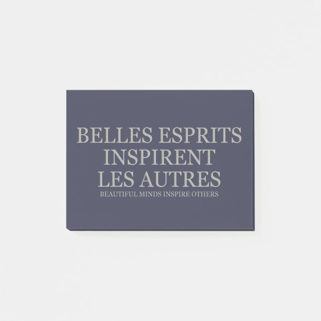 Bloco De Notas As mentes bonitas inspiram outro - luz (Frente)