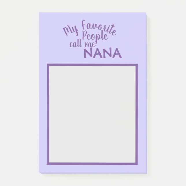 Bloco De Notas As Minhas Pessoas Favoritas Chamam-Me Nana Purple (Frente)