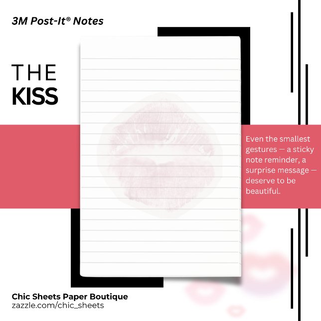 Bloco De Notas As Notas Post-It® O Beijo (Criador carregado)