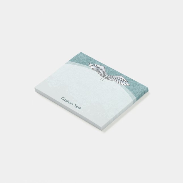 Bloco De Notas Asas de Anjo Azuis (Inclinado)