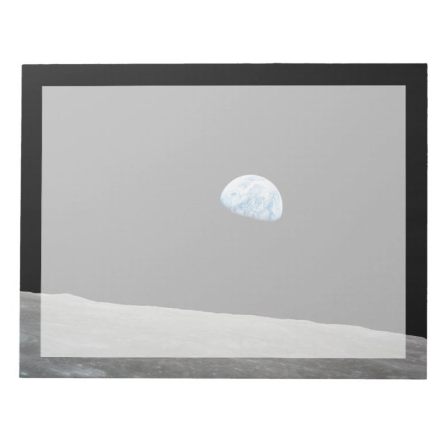 Bloco De Notas Ascensão Da Terra Acima Do Horizonte Lunar. (Frente)