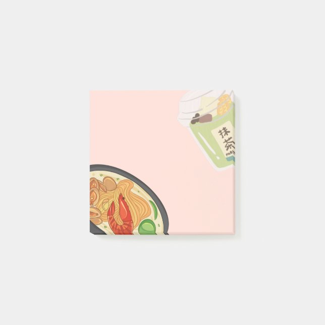 Bloco De Notas Asian food 14 Sticky Notes (Frente)