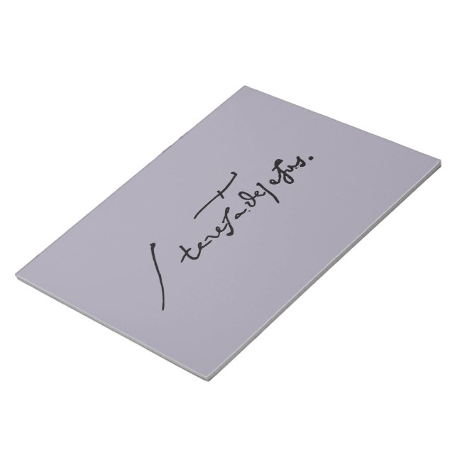 Bloco De Notas Assinatura da Rua Theresa de Avila Heilige Theresa (Inclinado)