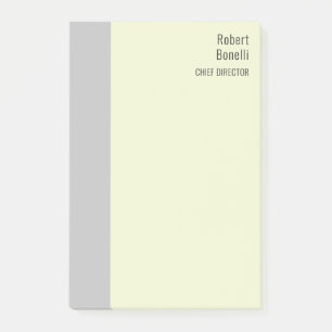 Bloco De Notas Assinatura Simples Minimalista Creme Cinza Moderno