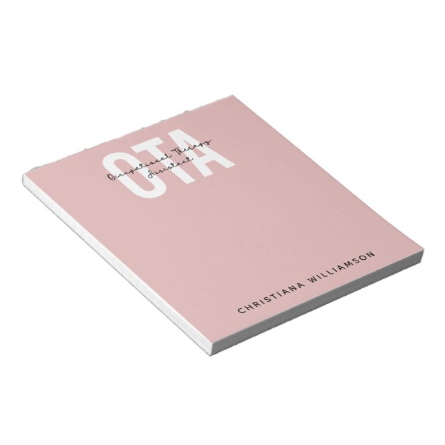 Bloco De Notas Assistente de Terapêutica OTA Personalizada (Inclinado)