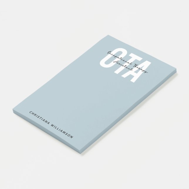 Bloco De Notas Assistente de Terapêutica OTA Personalizada (Inclinado)