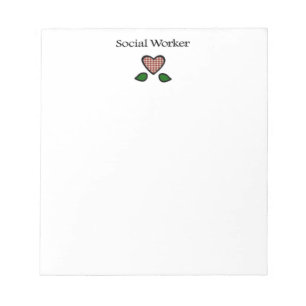 Bloco De Notas Assistente social GH vermelho