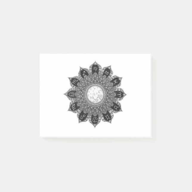 Bloco De Notas Astrologia - Sinais de Mandala (Frente)