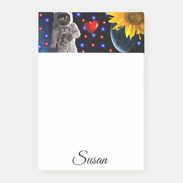 Bloco De Notas Astronauta de Notas de posto (Frente)