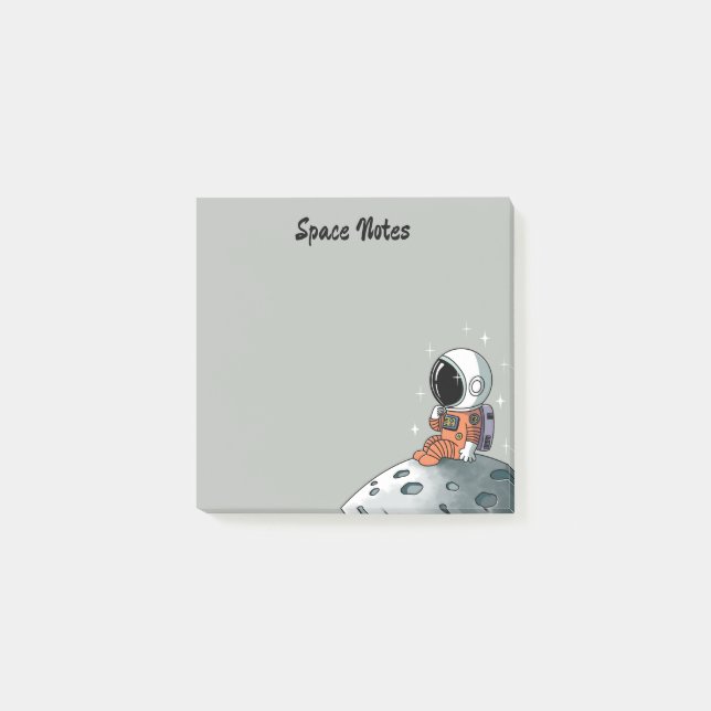 Bloco De Notas Astronauta, Espaçador, Notas Espaciais (Frente)