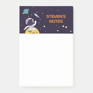 Bloco De Notas Astronauta Flutuante no Espaço Exterior