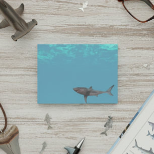 Bloco De Notas Ataque de Tubarão Branco Oceano