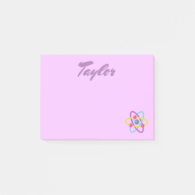 Bloco De Notas Átomos bonito (Frente)
