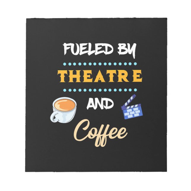 Bloco De Notas Ator Alimentado Por Café De Teatro (Frente)