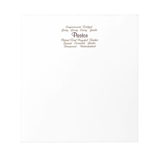 Bloco De Notas Atributos de Pastor (Frente)