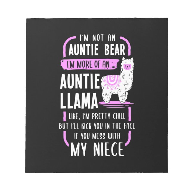 Bloco De Notas Auntie Llama (Frente)