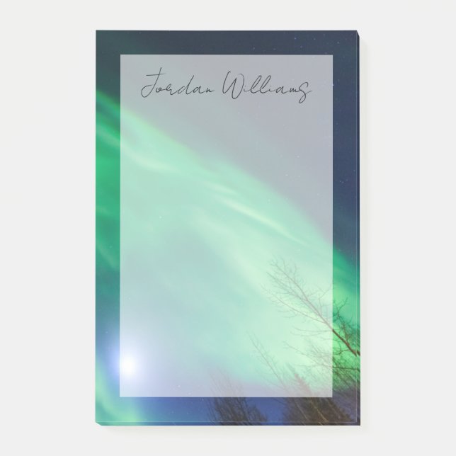 Bloco De Notas Aurora Boreal Luzes do Norte | Fairbanks (Frente)
