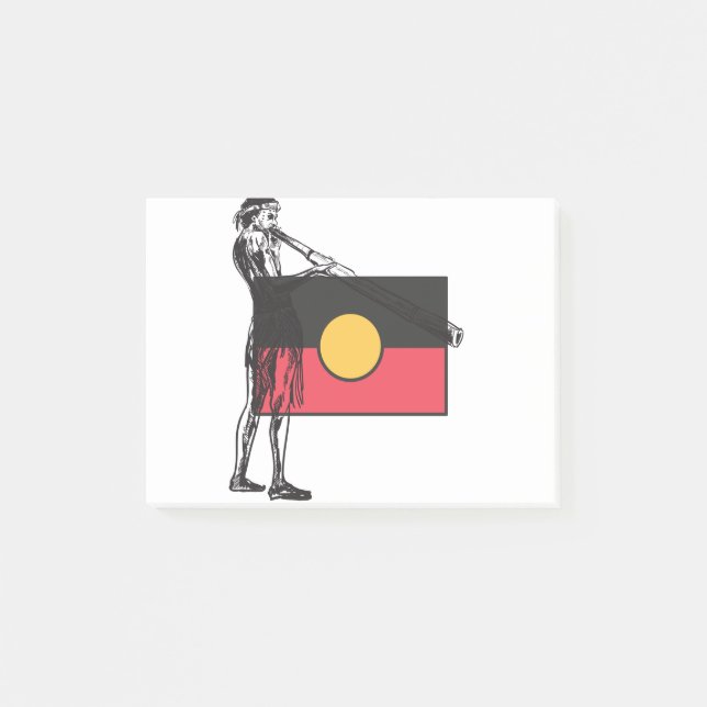 Bloco De Notas Australian Aboriginal Flag And Aborigin (Frente)