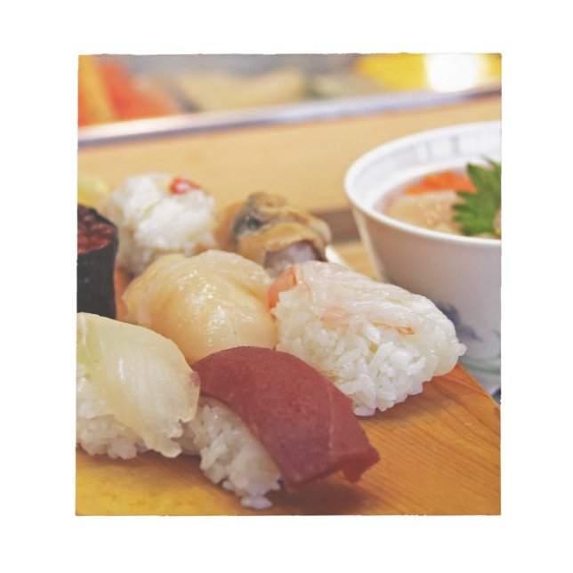 Bloco De Notas Autêntico Sushi Sashimi (Frente)