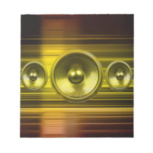 Bloco De Notas auto-falantes de música com listras de luz de our
