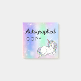 Bloco De Notas Autographed Copy Post It Notes for Fantasy Authors