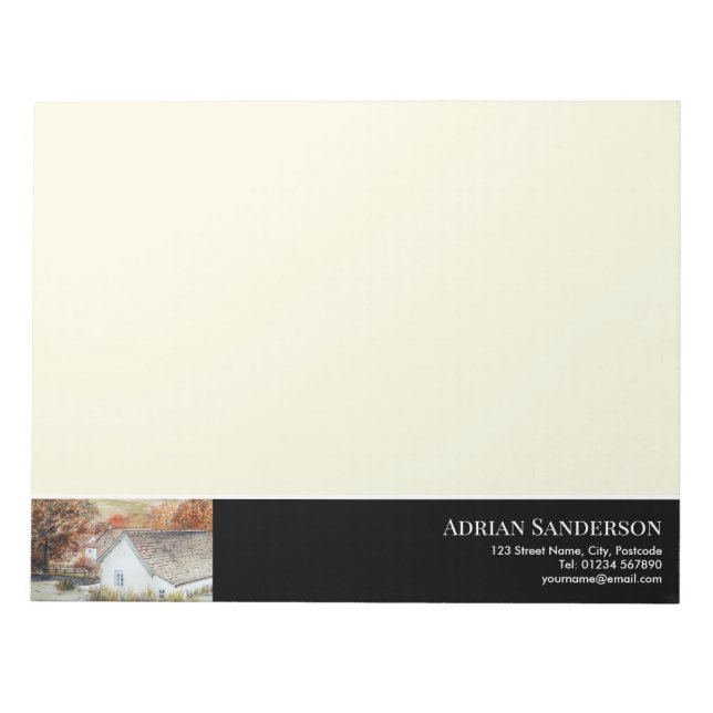 Bloco De Notas Autumn Buttermere Village Lake District Inglaterra (Frente)