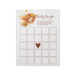 Bloco De Notas Autumn Fairy Woodland Baby Bingo