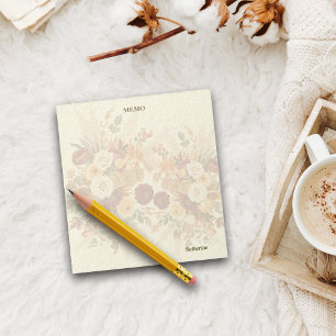 Bloco De Notas Autumn Florals Personalizam o Uso e o Nome