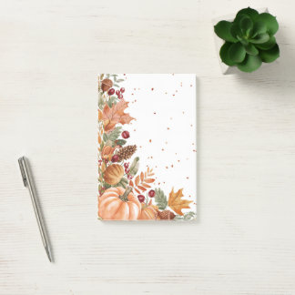 Bloco De Notas Autumn Leaves & Pumpkin