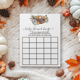 Bloco De Notas Autumn Little Pumpkin Chá de fraldas Bingo